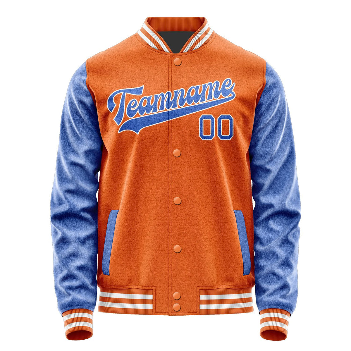 Custom Orange Sky Blue Jacket JA2828092818B31809