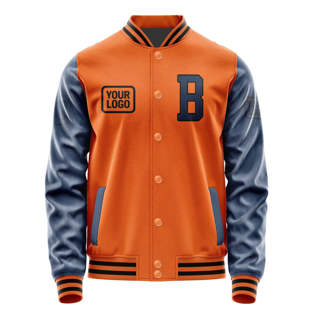 Custom Orange Blue Jacket JA282810281717101017