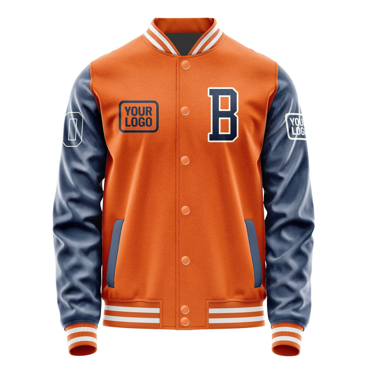 Custom Orange Blue Jacket JA282810281818101018