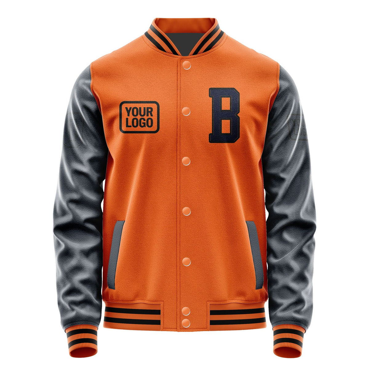 Custom Orange Navy Jacket JA282811281717111117