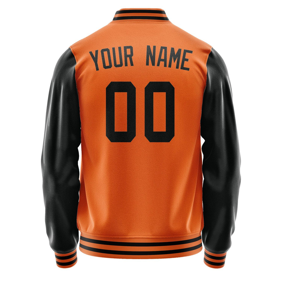 Custom Orange Black Jacket JA2828172817B31717