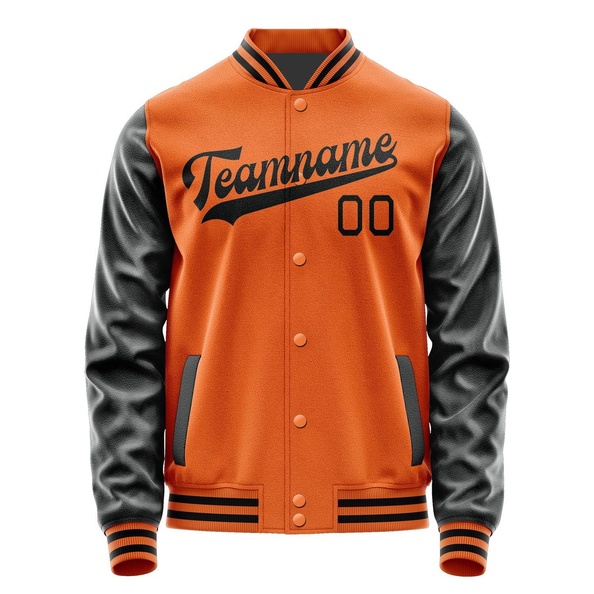 Custom Orange Black Jacket JA2828172817B31717