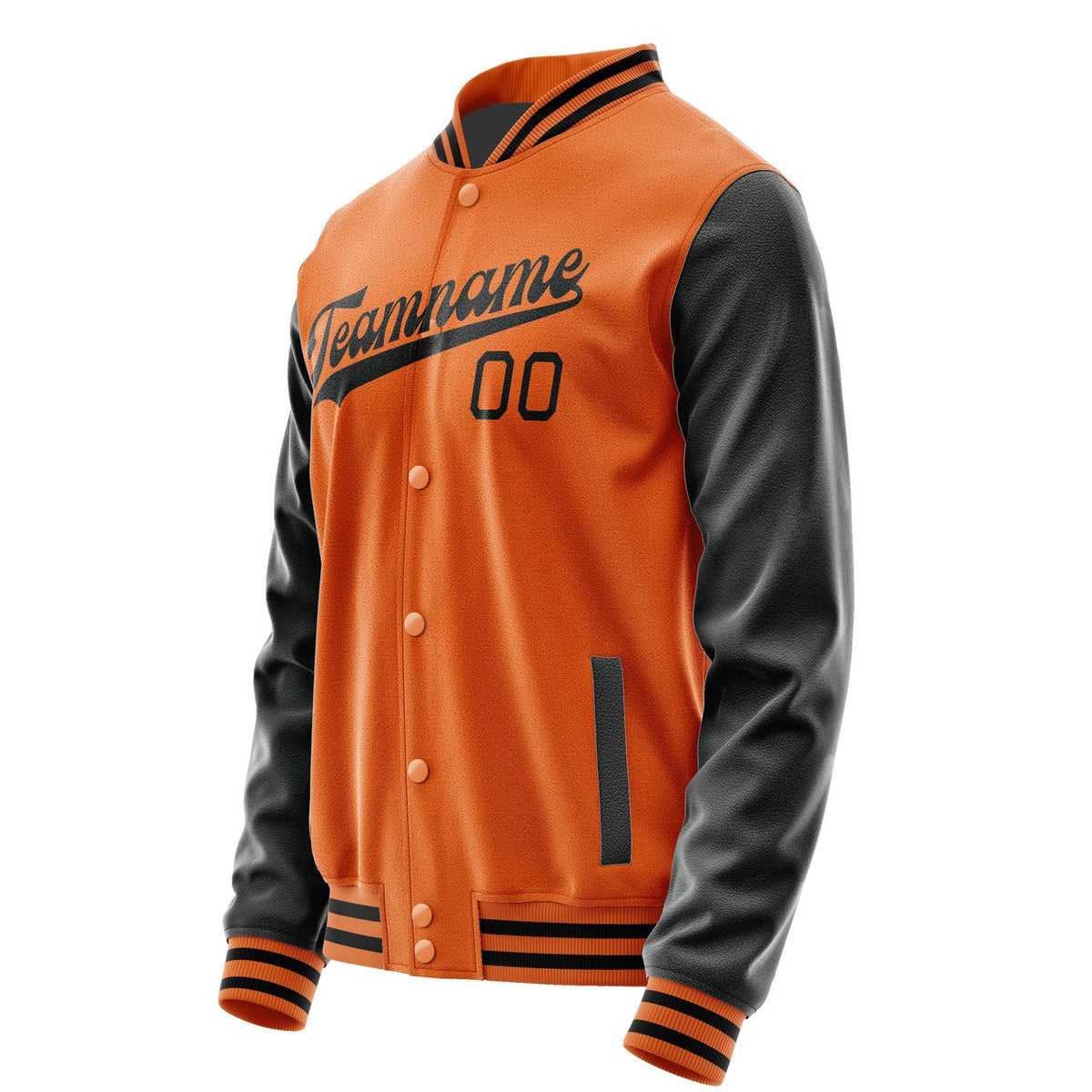 Custom Orange Black Jacket JA2828172817B31717