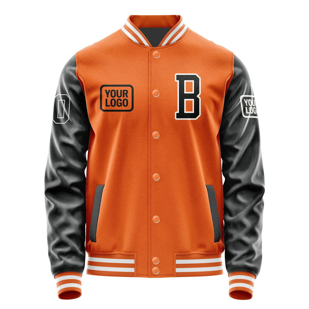 Custom Orange Black Jacket JA282817281818171718