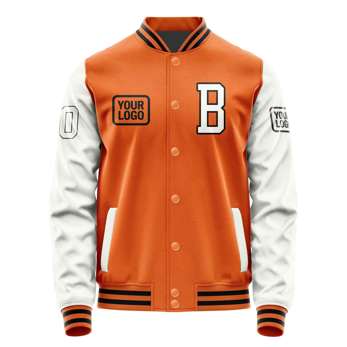 Custom Orange White Jacket JA282818281717181817