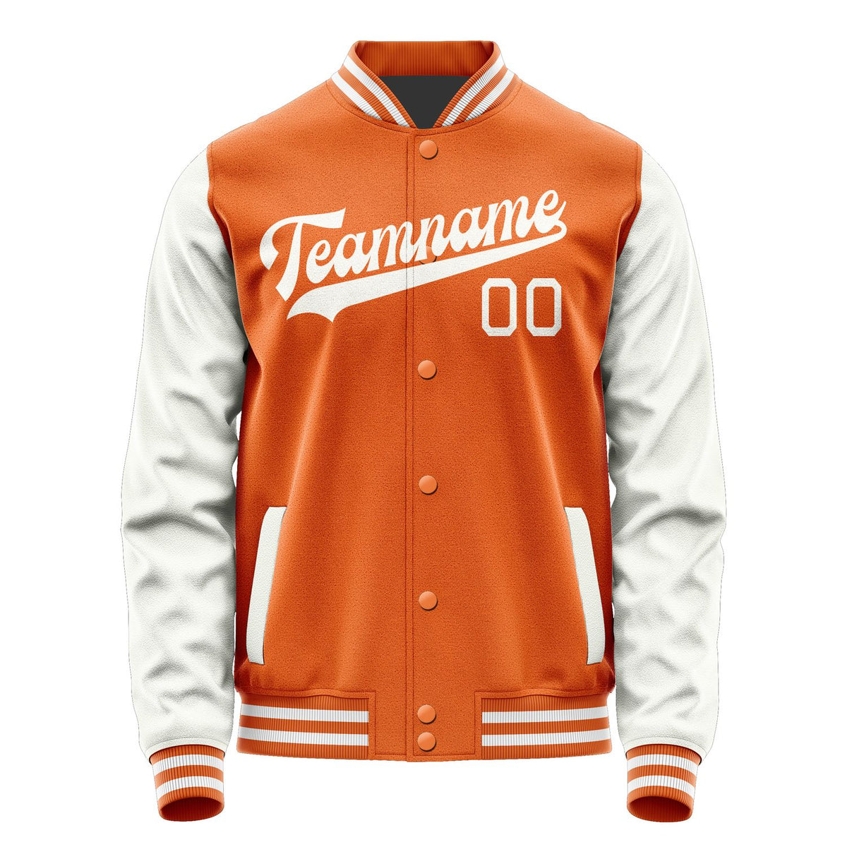 Custom Orange White Jacket JA2828182818B31818