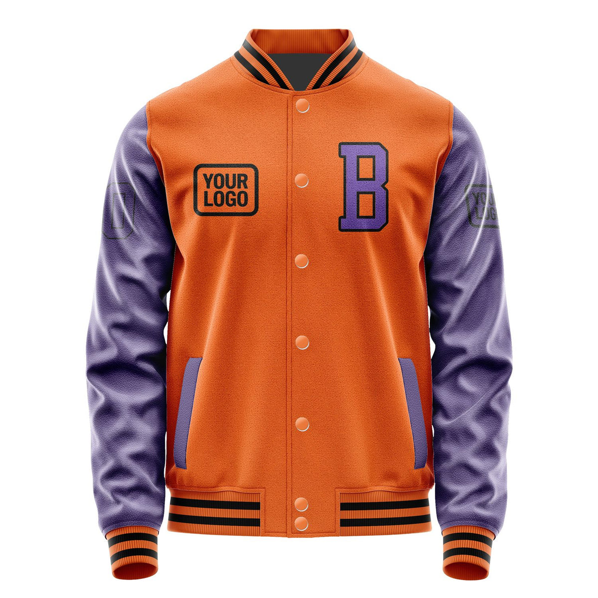 Custom Orange Light Purple Jacket JA282823281717232317