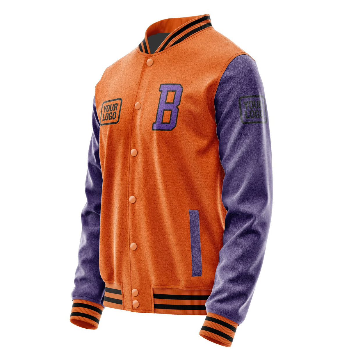 Custom Orange Light Purple Jacket JA282823281717232317