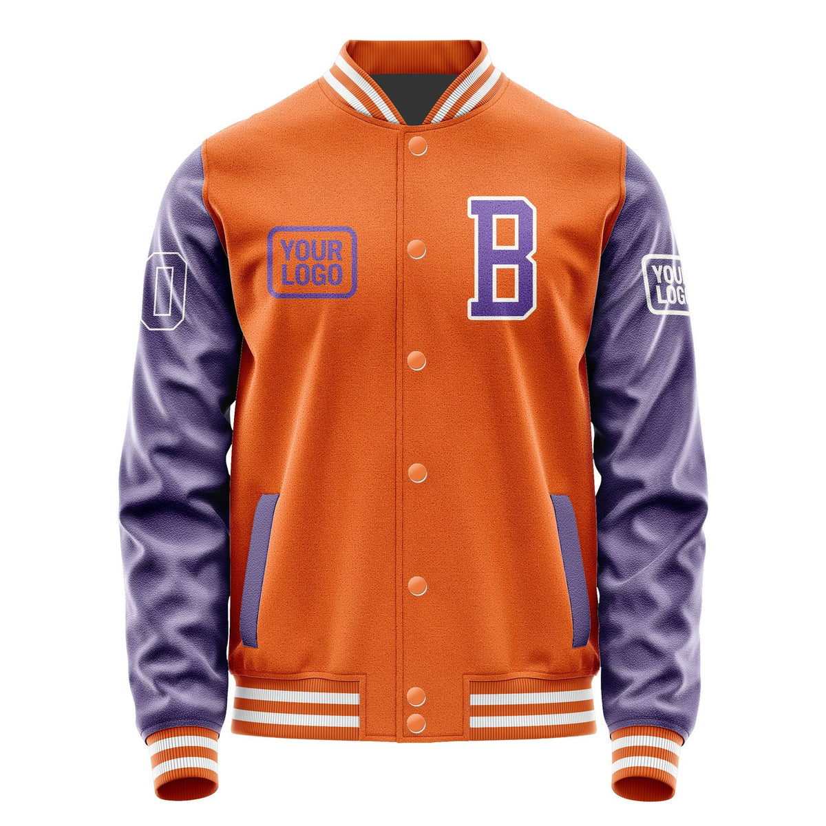 Custom Orange Light Purple Jacket JA282823281818232318