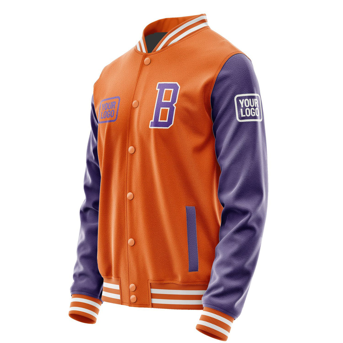 Custom Orange Light Purple Jacket JA282823281818232318