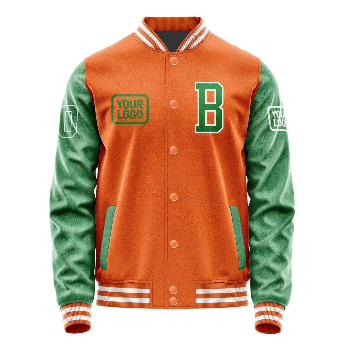 Custom Orange Emerald Green Jacket JA282824281818242418