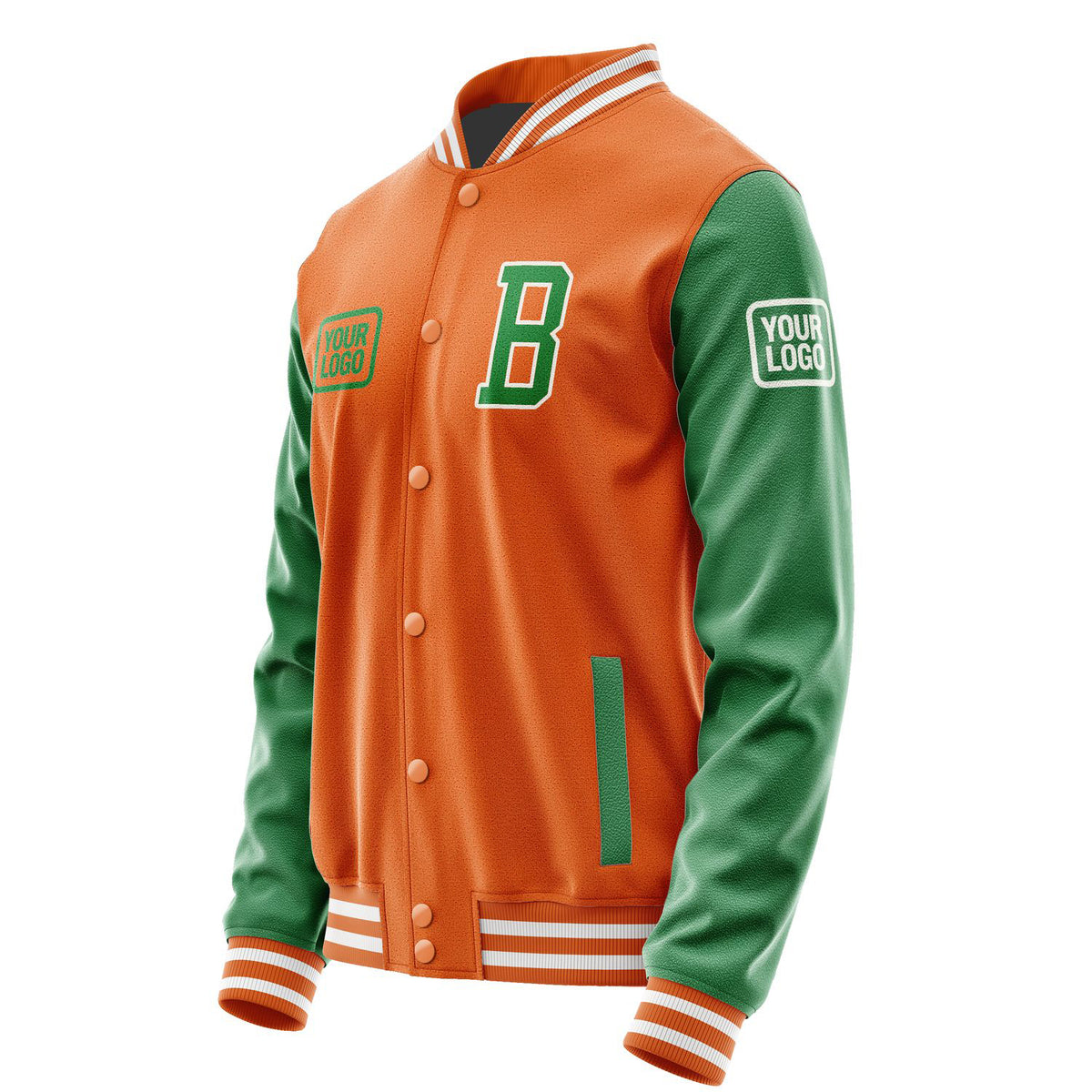 Custom Orange Emerald Green Jacket JA282824281818242418