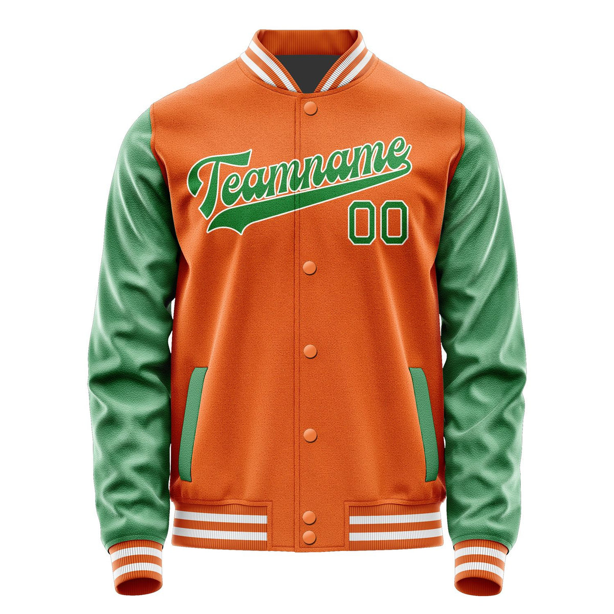 Custom Orange Emerald Green Jacket JA2828242818B31824