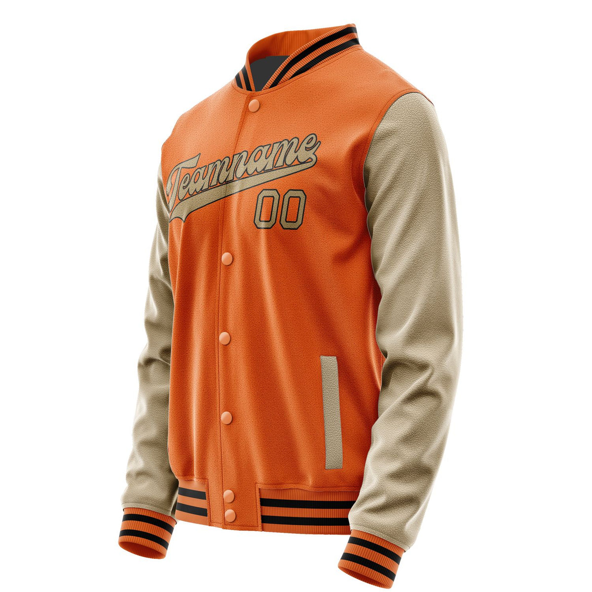 Custom Orange Light Khaki Jacket JA2828252817B31725