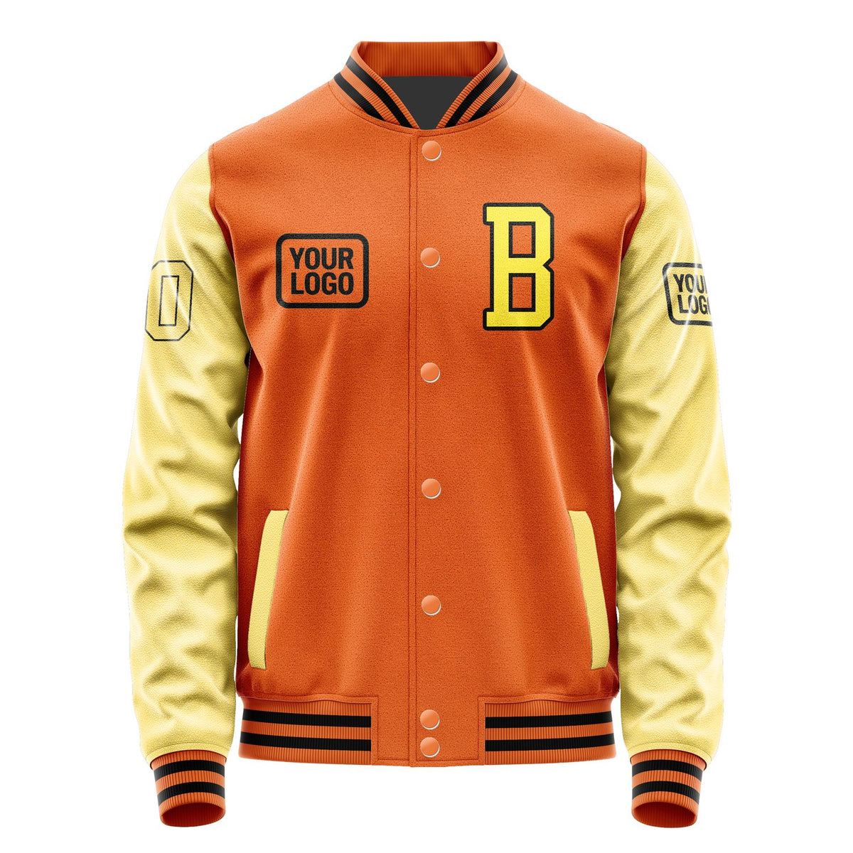 Custom Orange Light Yellow Jacket JA282826281717262617