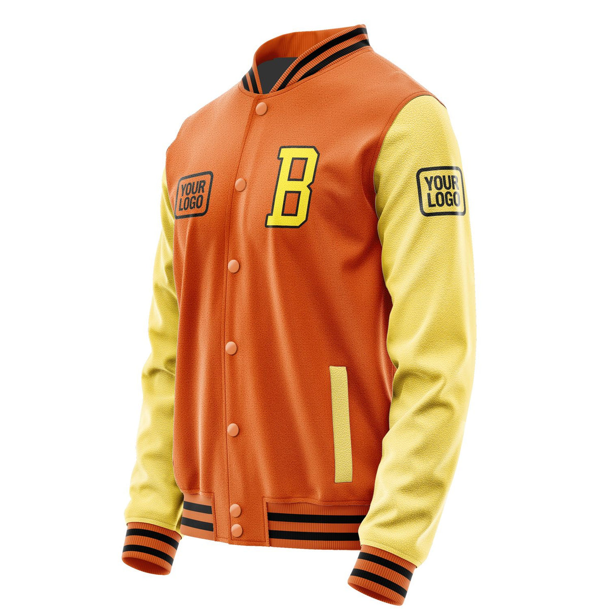 Custom Orange Light Yellow Jacket JA282826281717262617