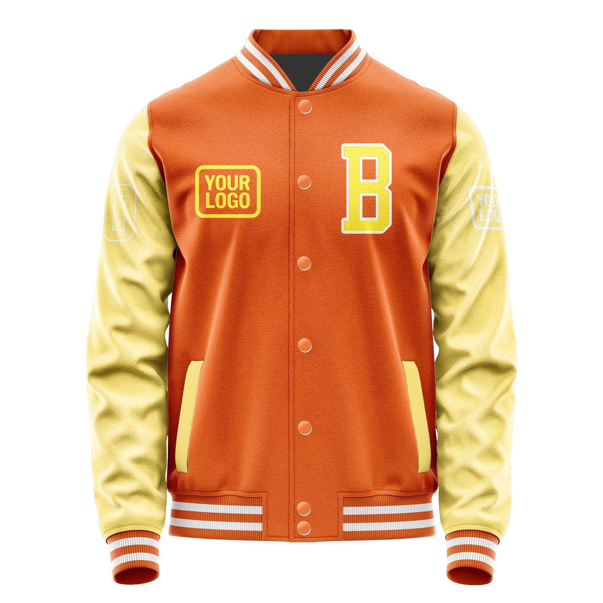 Custom Orange Light Yellow Jacket JA282826281818262618