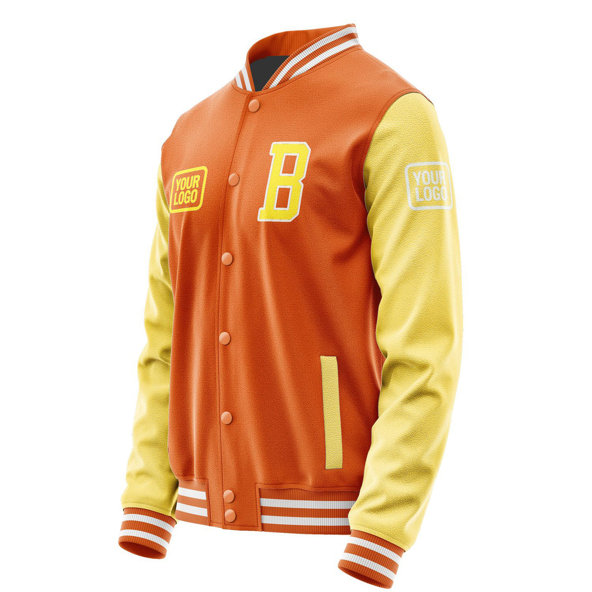 Custom Orange Light Yellow Jacket JA282826281818262618