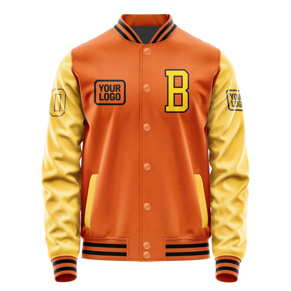 Custom Orange Gold Jacket JA282830281717303017