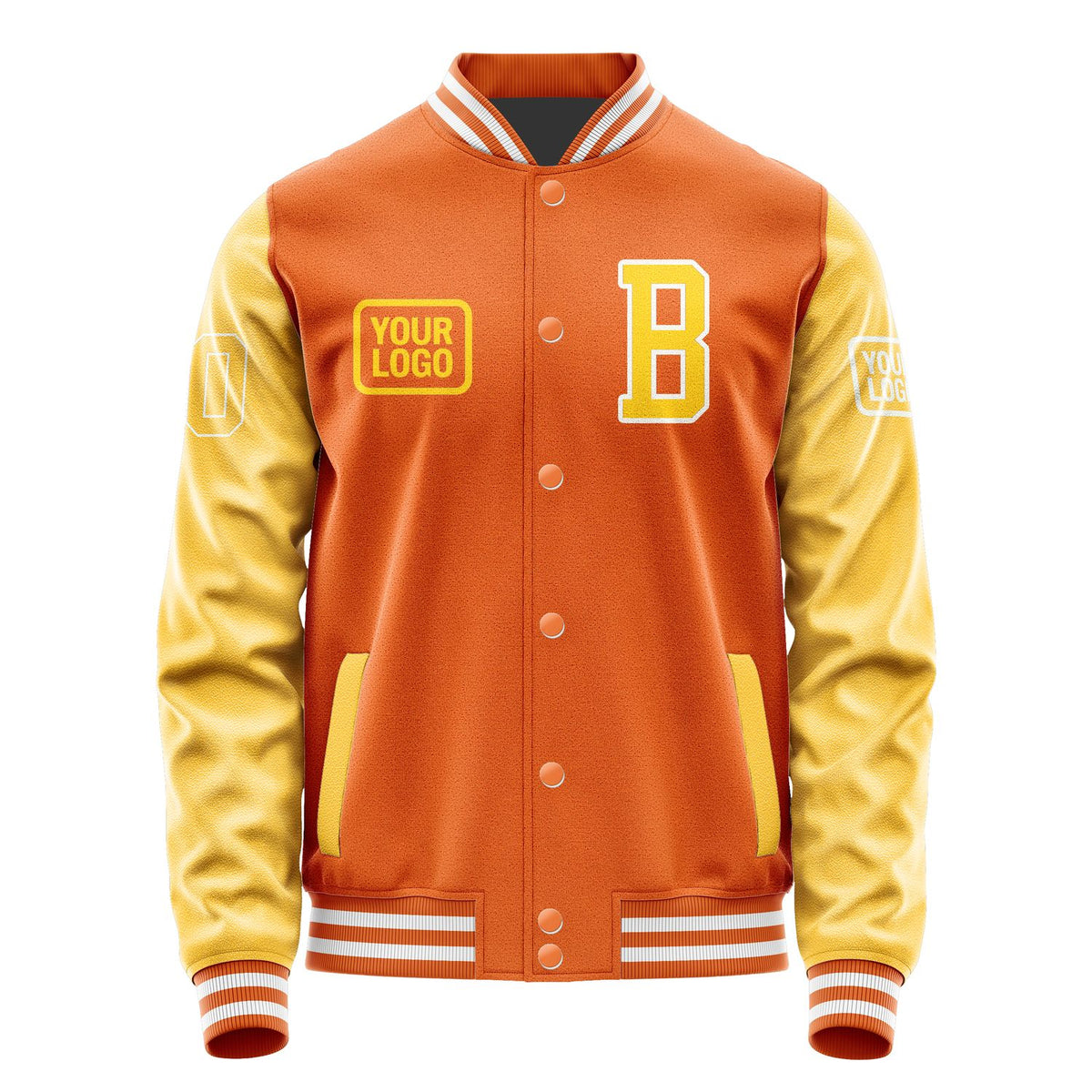 Custom Orange Gold Jacket JA282830281818303018