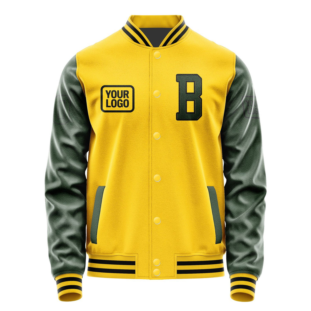 Custom Gold Dark Green Jacket JA303006301717060617