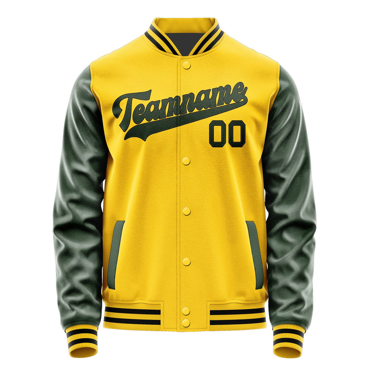 Custom Gold Dark Green Jacket JA3030063017B31706