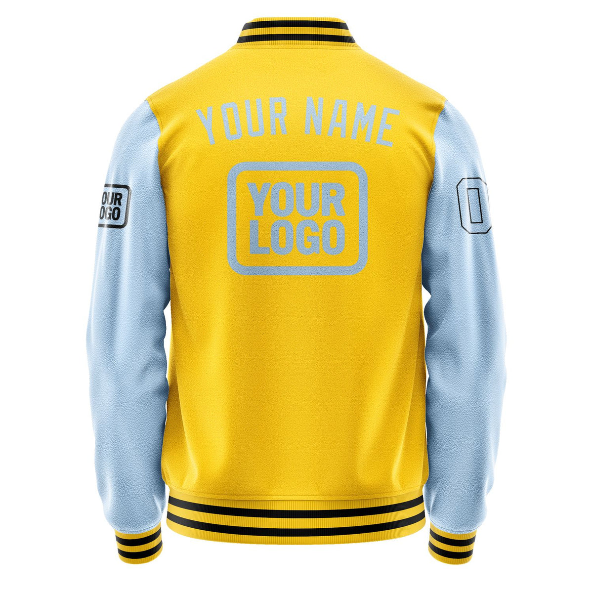 Custom Gold Light Blue Jacket JA303008301717080817