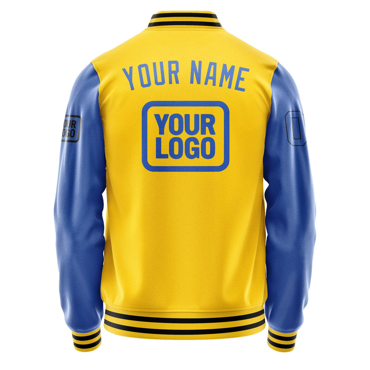 Custom Gold Sky Blue Jacket JA303009301717090917