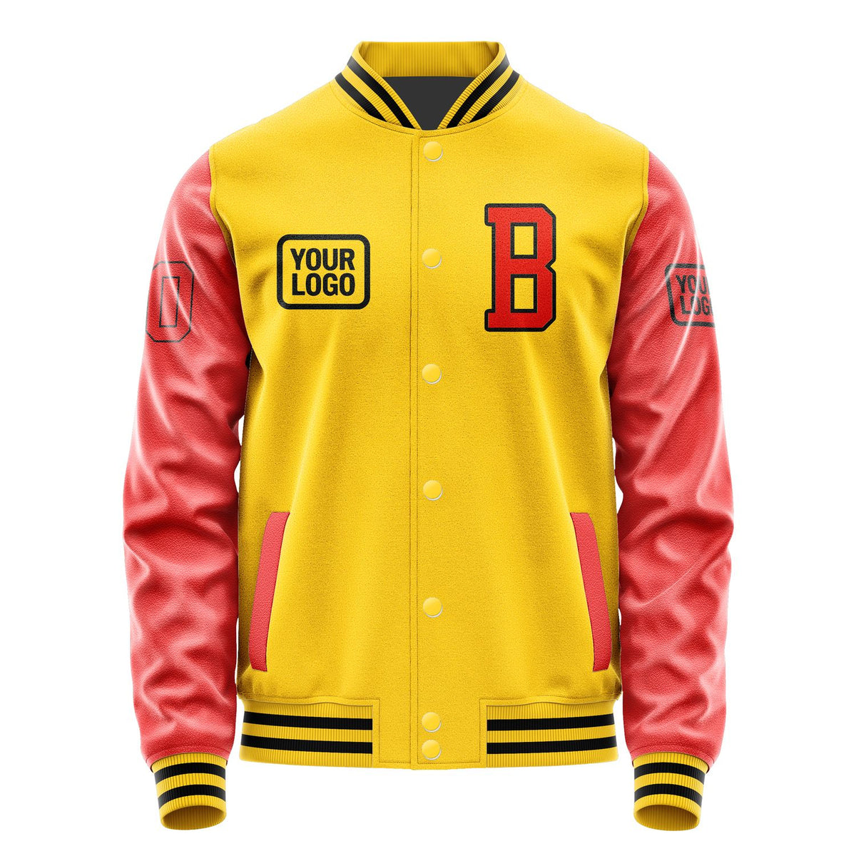 Custom Gold Orange Red Jacket JA303012301717121217