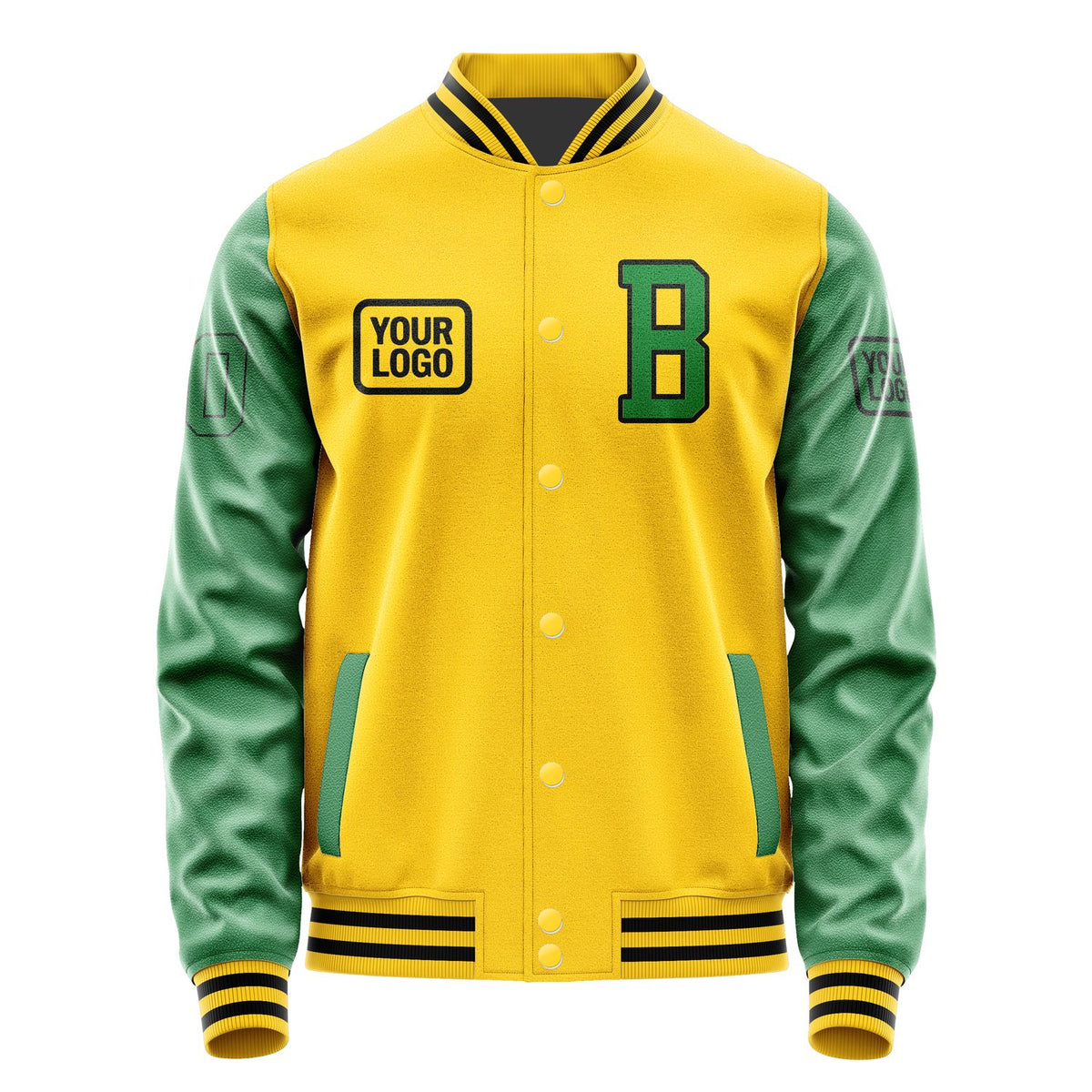 Custom Gold Emerald Green Jacket JA303024301717242417