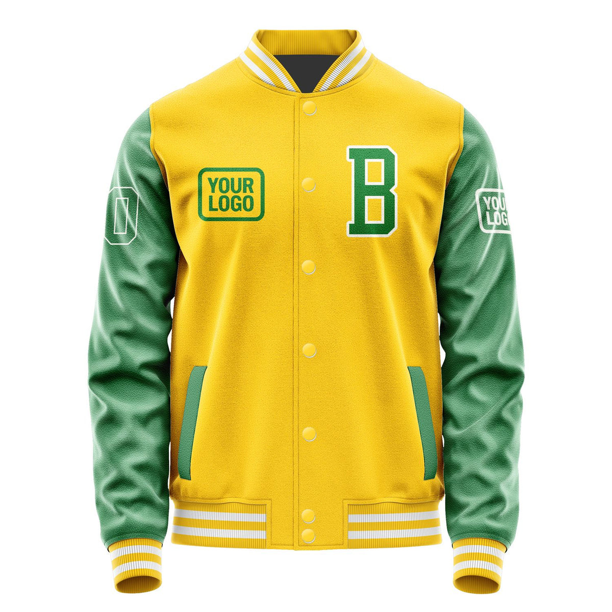 Custom Gold Emerald Green Jacket JA303024301818242418