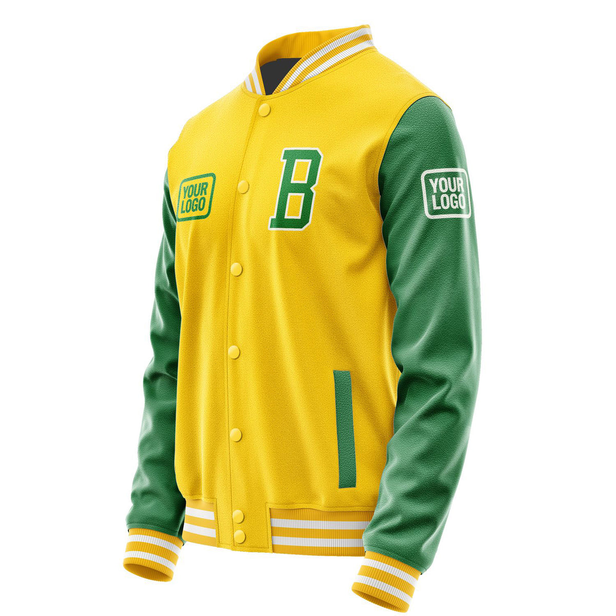 Custom Gold Emerald Green Jacket JA303024301818242418