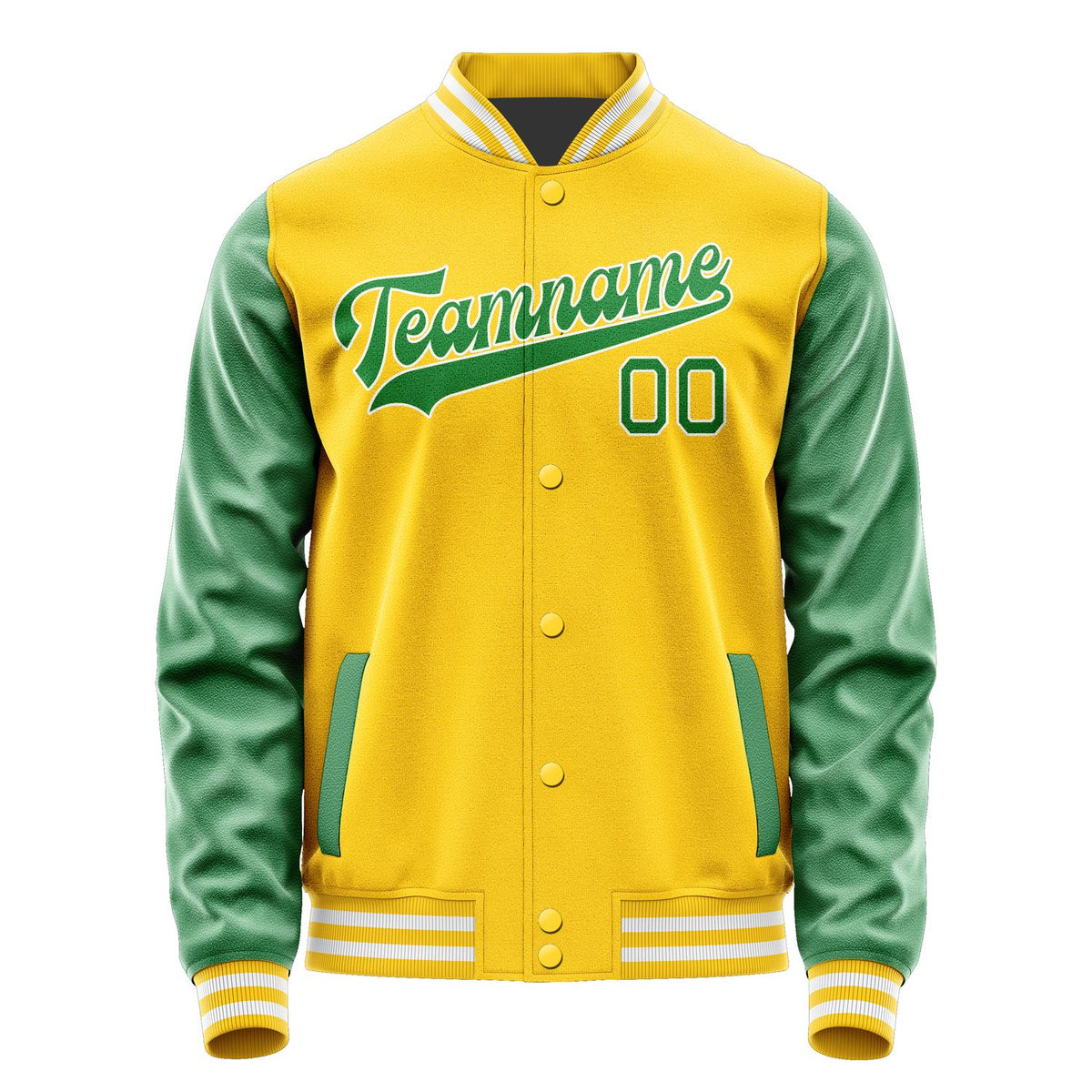 Custom Gold Emerald Green Jacket JA3030243018B31824