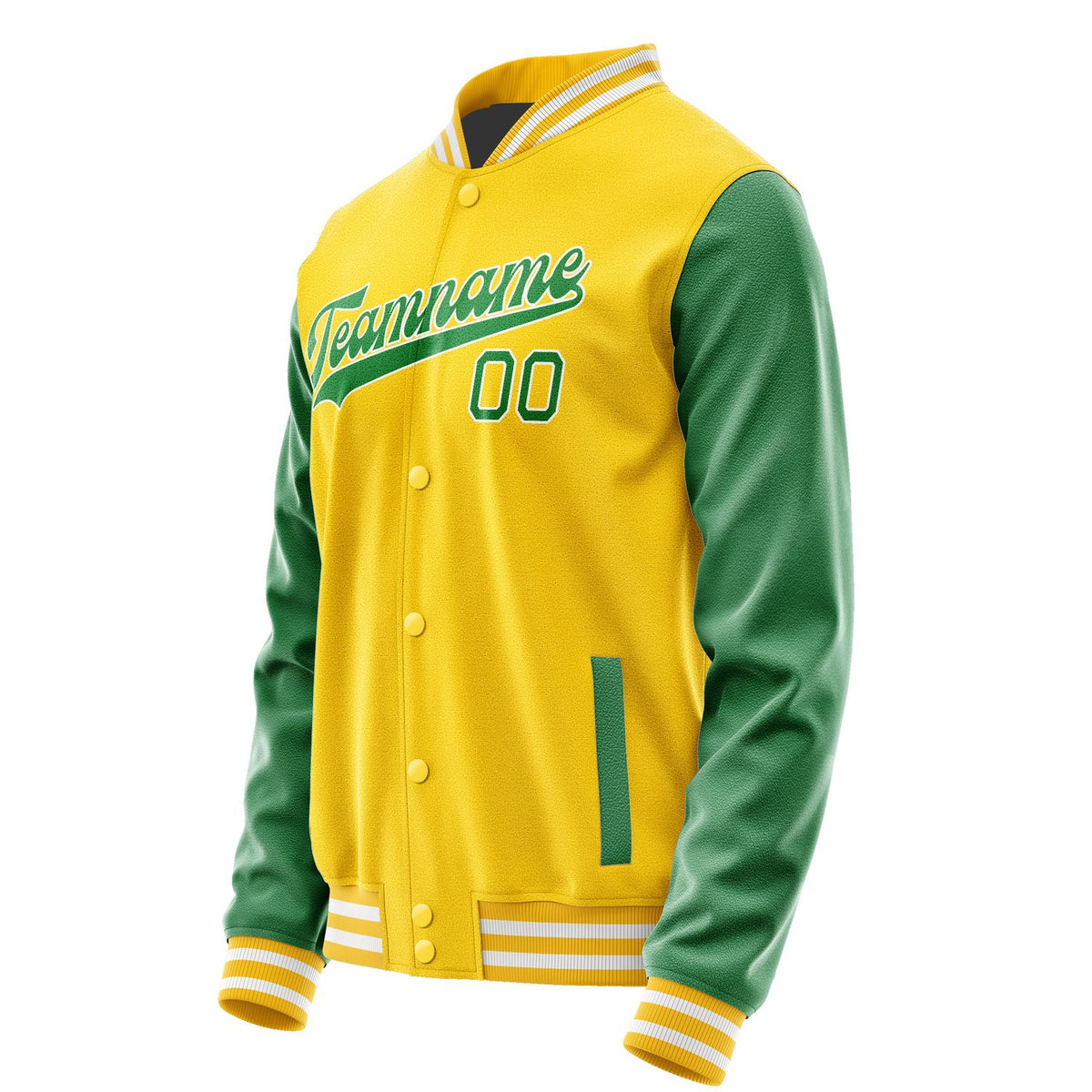 Custom Gold Emerald Green Jacket JA3030243018B31824