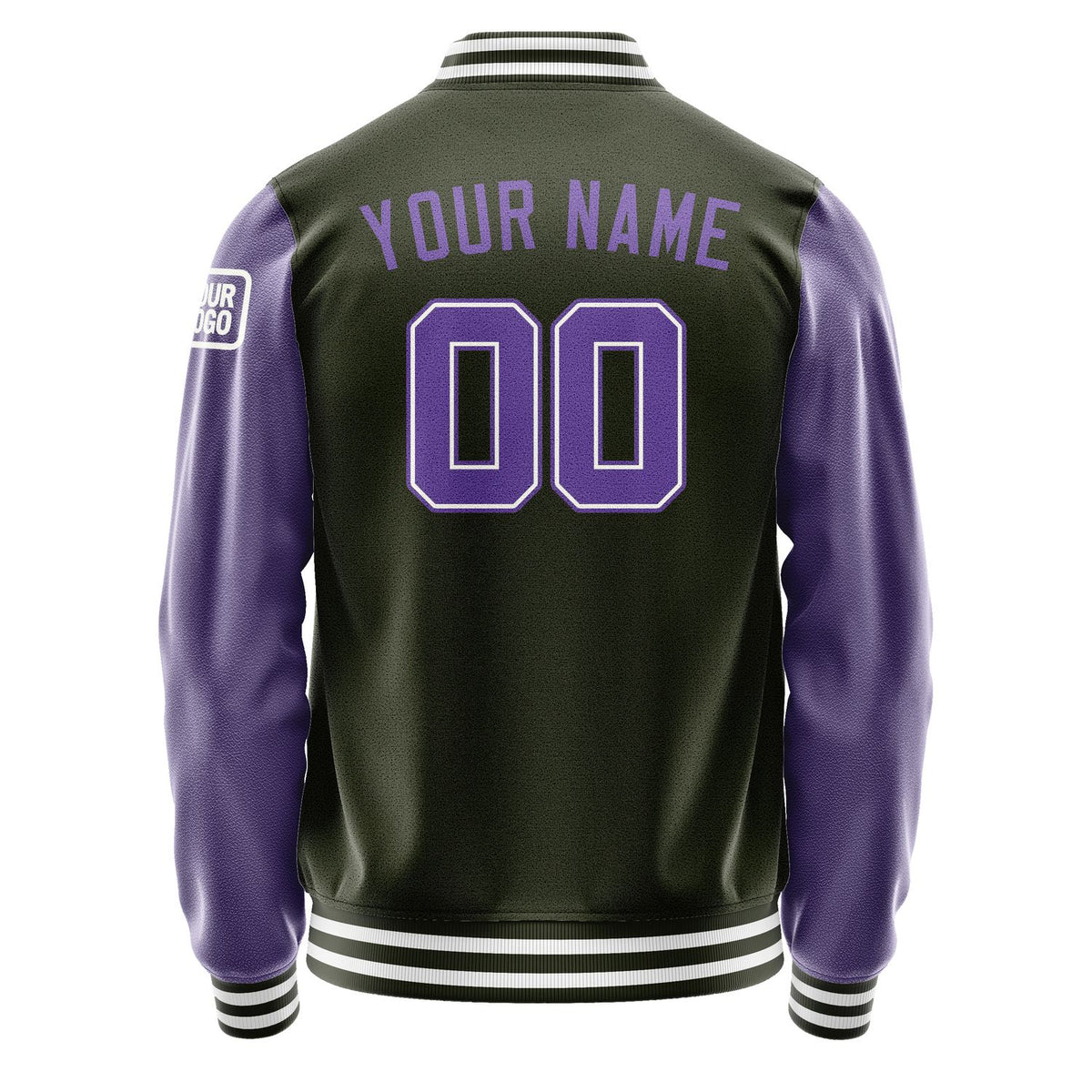 Custom Olive Light Purple Jacket Jb0202230218231818