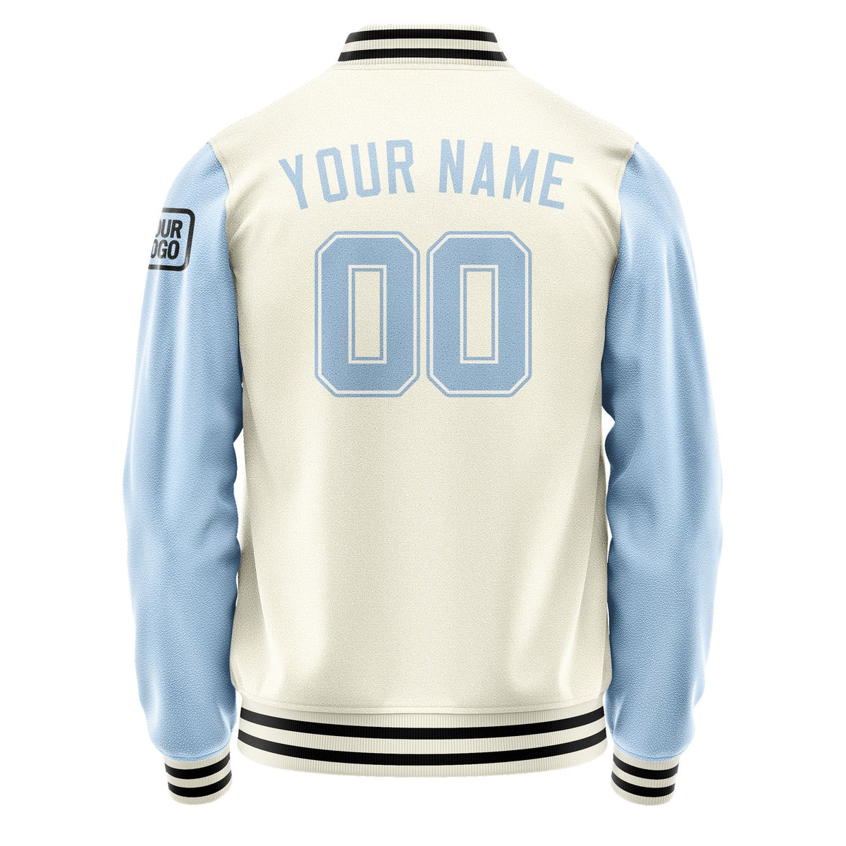 Custom Cream Light Blue Jacket Jb0303080317081817