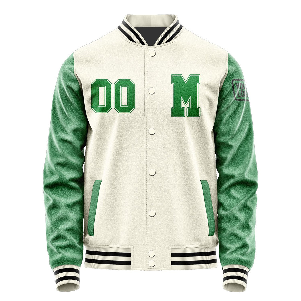 Custom Cream Emerald Green Jacket Jb0303240317241817