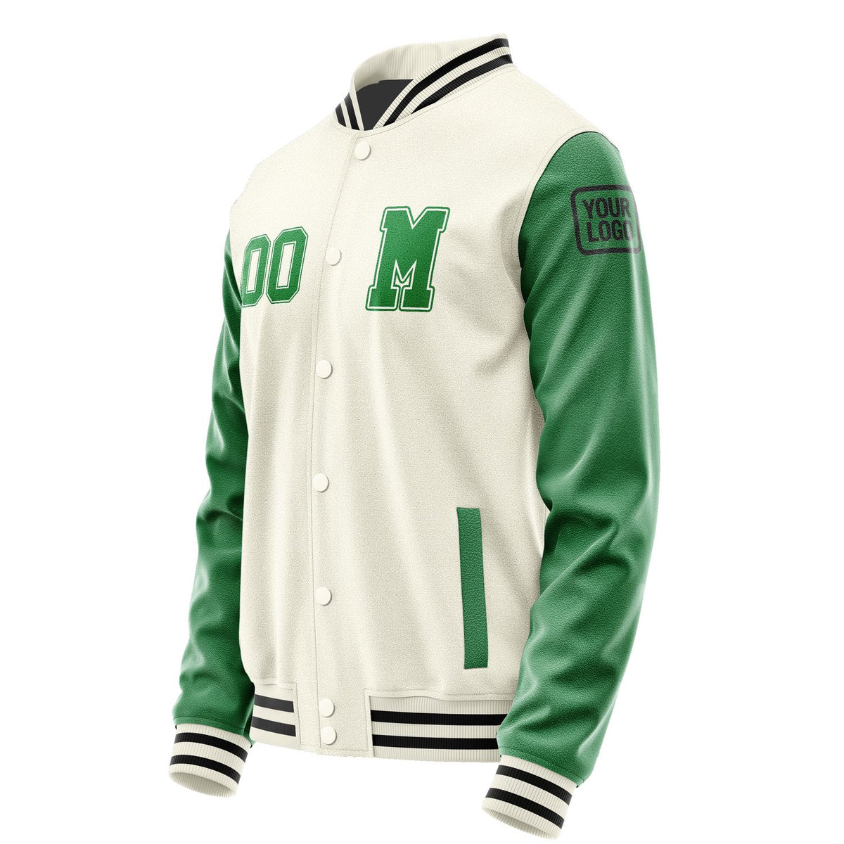 Custom Cream Emerald Green Jacket Jb0303240317241817