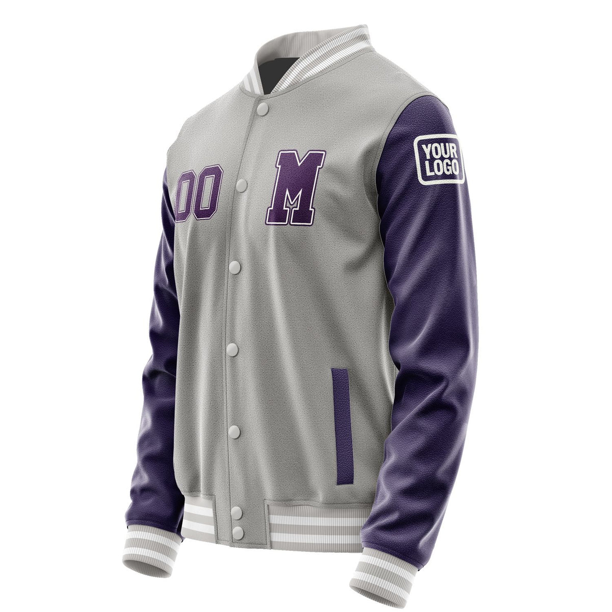 Custom Gray Purple Jacket Jb0404070418071818