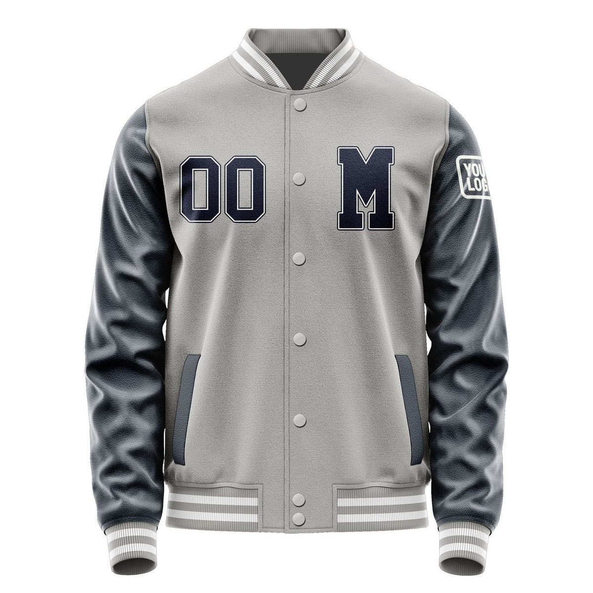 Custom Gray Navy Jacket Jb0404110418111818