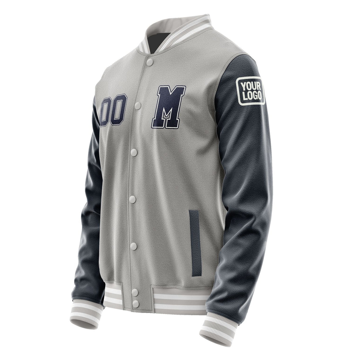 Custom Gray Navy Jacket Jb0404110418111818