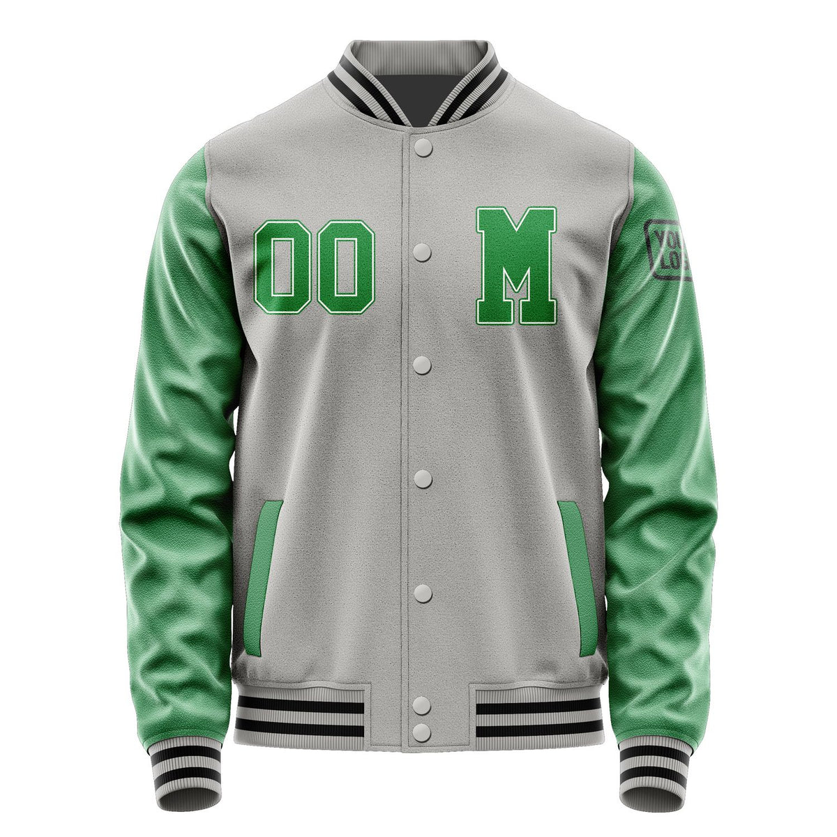 Custom Gray Emerald Green Jacket Jb0404240417241817