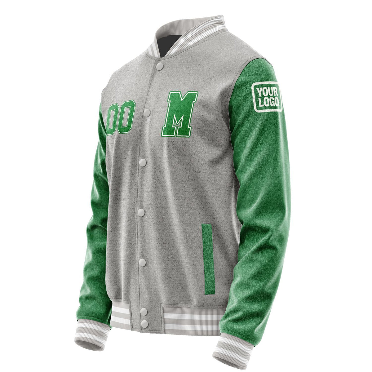 Custom Gray Emerald Green Jacket Jb0404240418241818