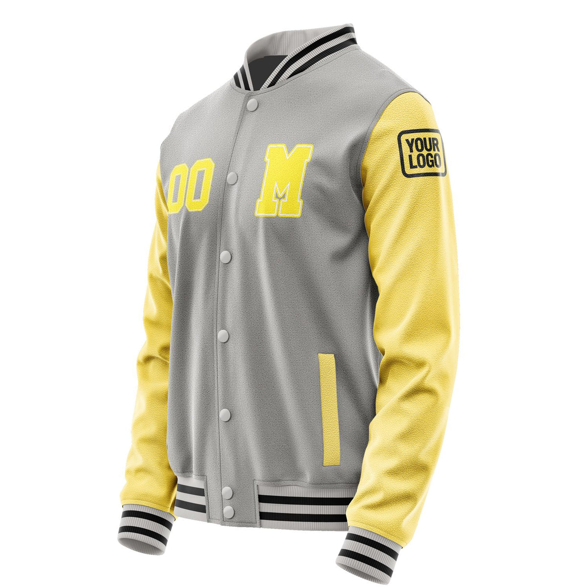 Custom Gray Light Yellow Jacket Jb0404260417261817