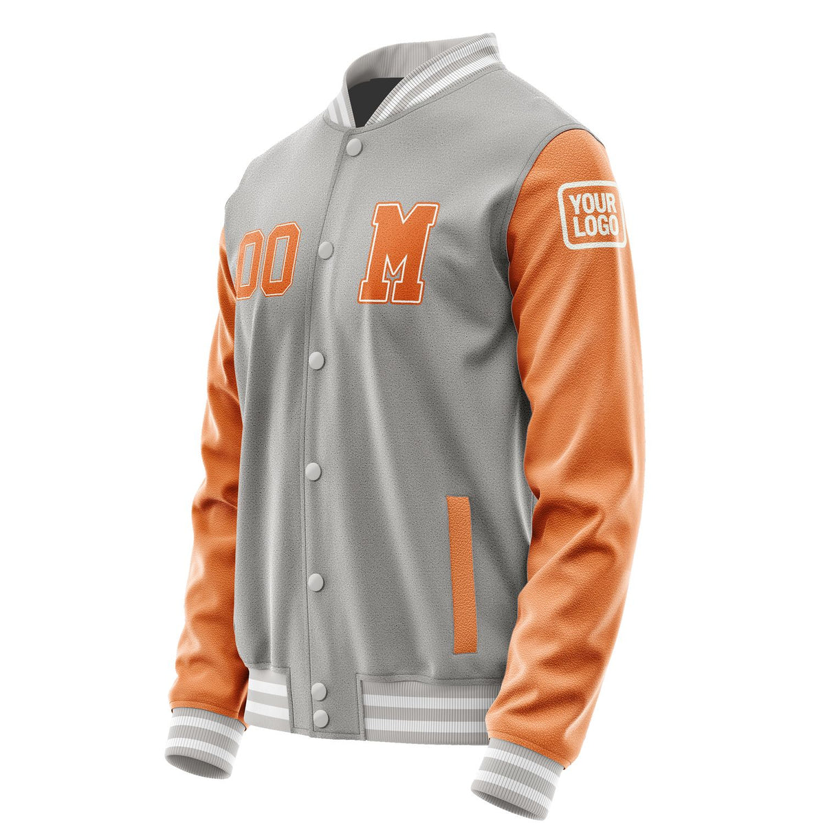 Custom Gray Orange Jacket Jb0404280418281818