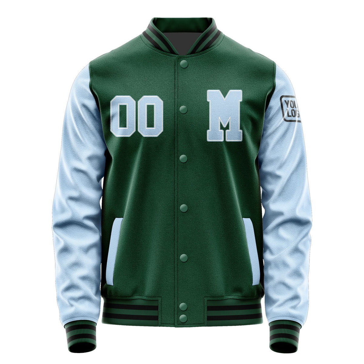 Custom Green Light Blue Jacket Jb0505080517081817