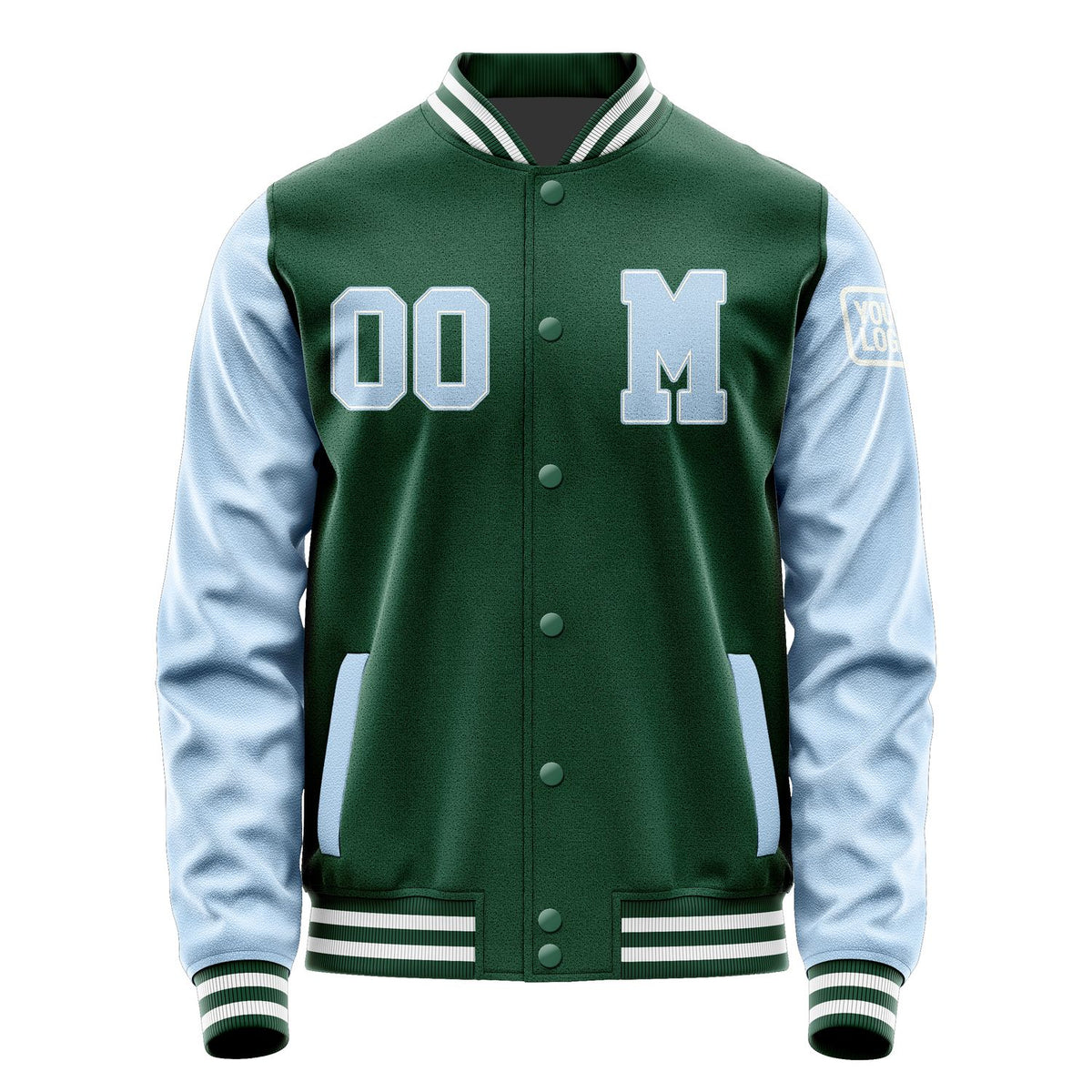 Custom Green Light Blue Jacket Jb0505080518081818