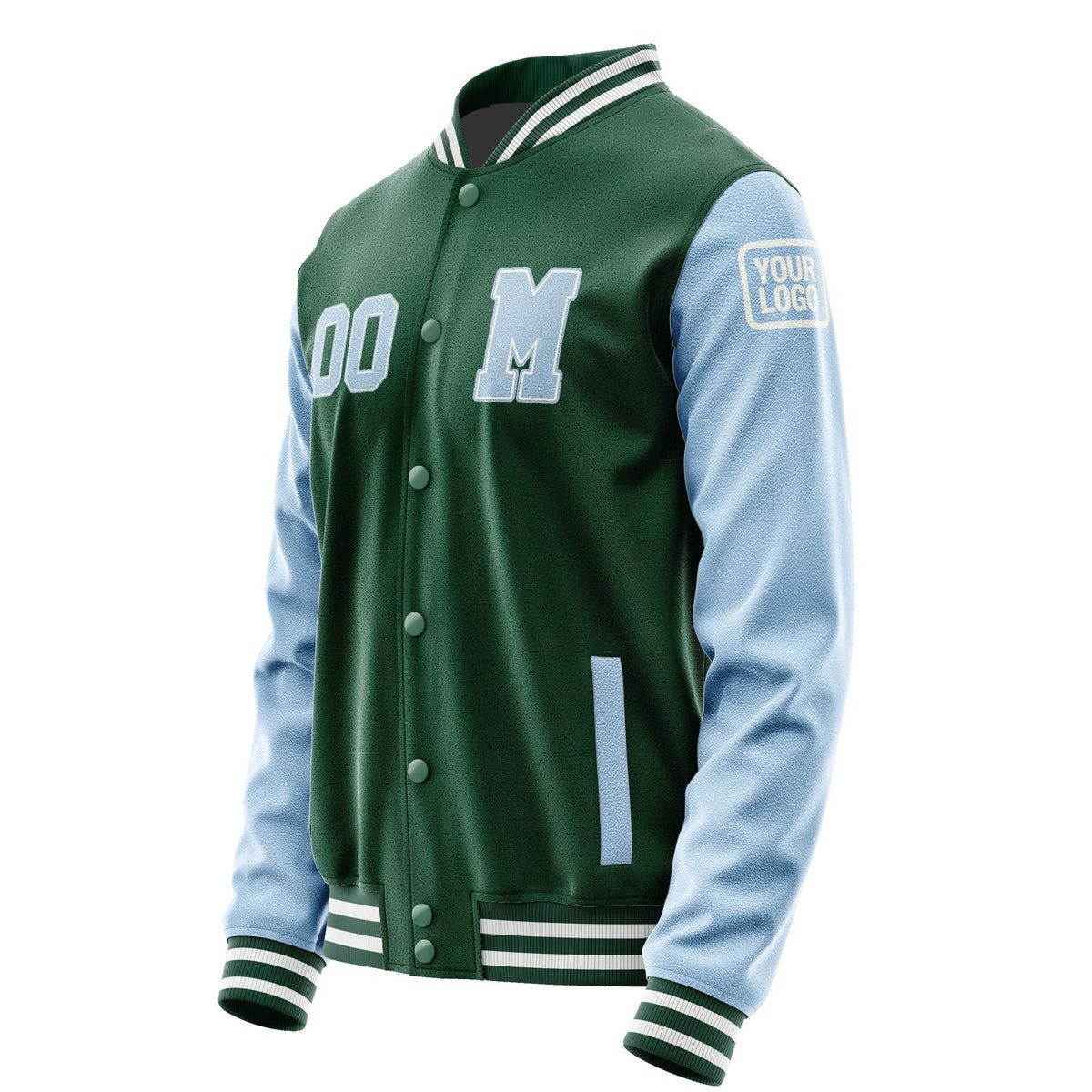 Custom Green Light Blue Jacket Jb0505080518081818