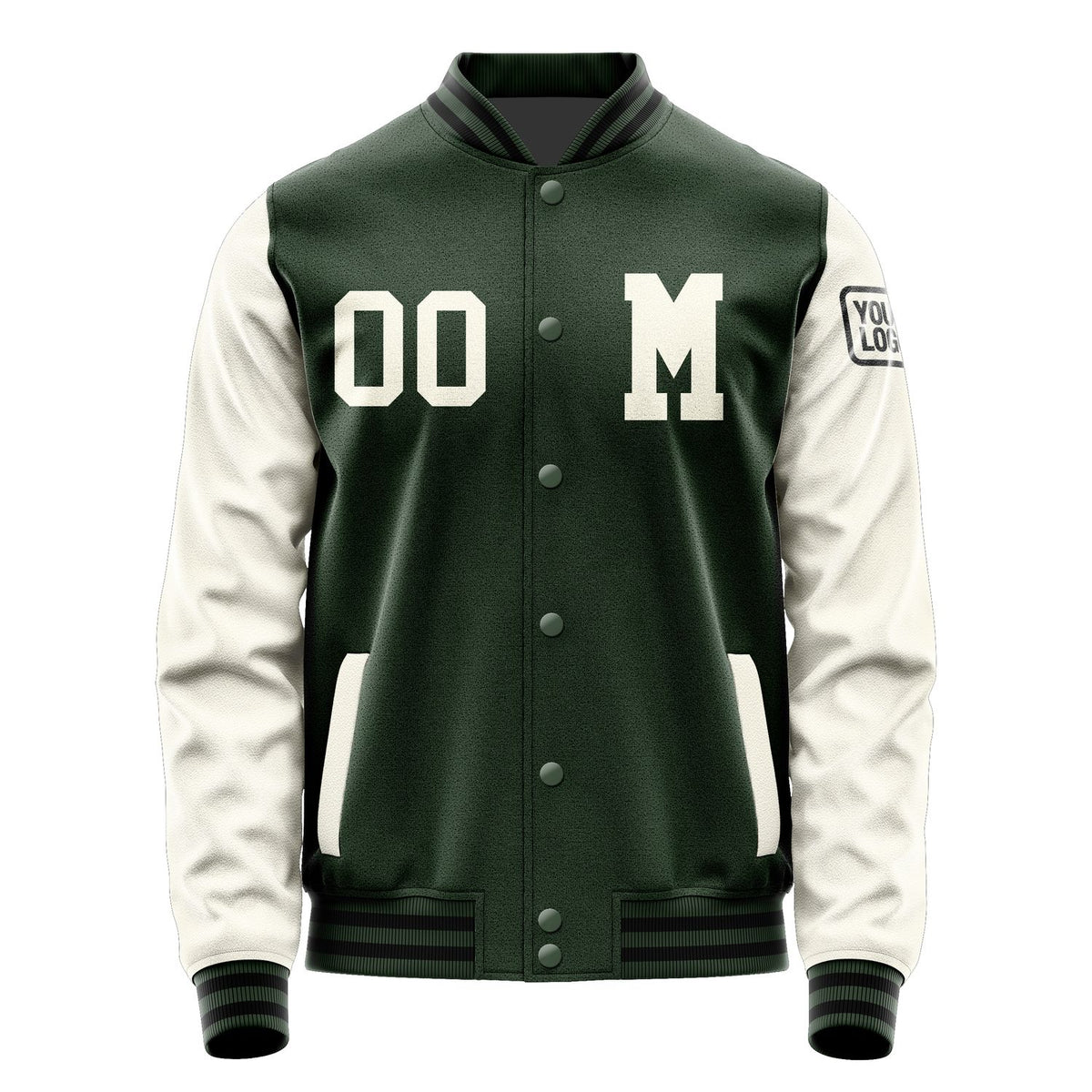 Custom Dark Green Cream Jacket Jb0606030617031817