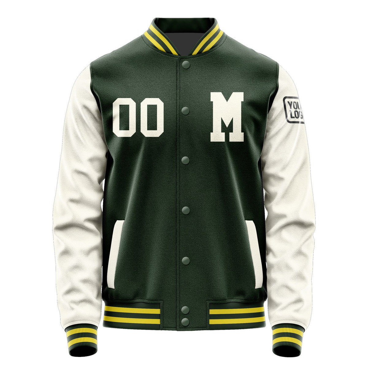 Custom Dark Green Cream Jacket Jb0606030626031817